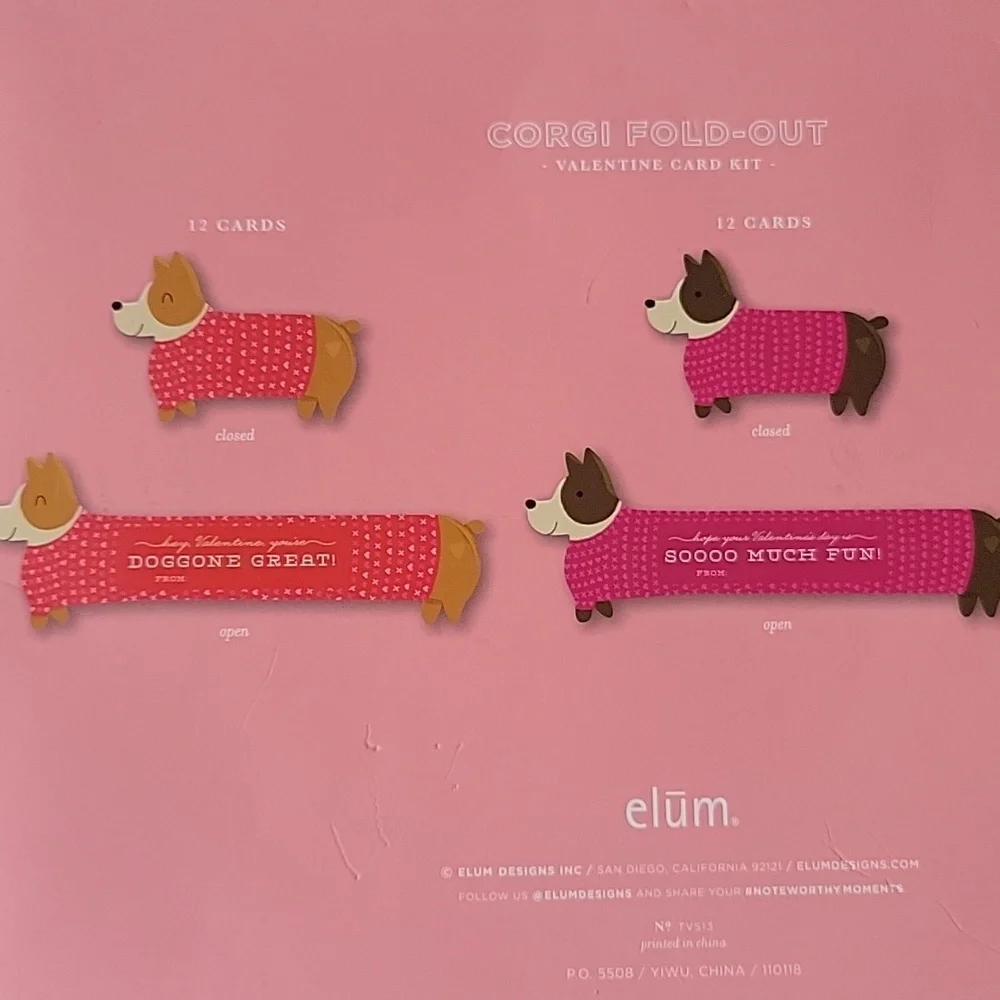Valentine Card Kit with Dog Design